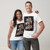 4 juli drankfeest | Rood Wit en Drank T-shirt (Unisex)
