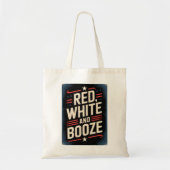 4 juli drankfeest | Rood Wit en Drank Tote Bag (Voorkant)