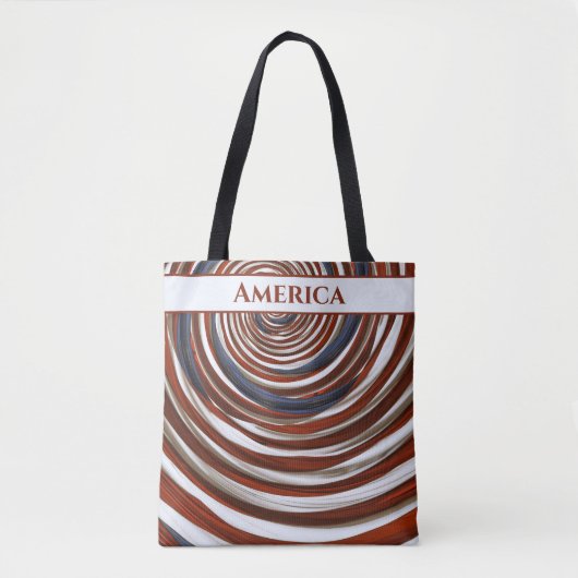 4 juli Draped Amerikaanse vlag rood wit blauw Tote Bag (Voorkant)