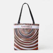 4 juli Draped Amerikaanse vlag rood wit blauw Tote Bag (Achterkant)