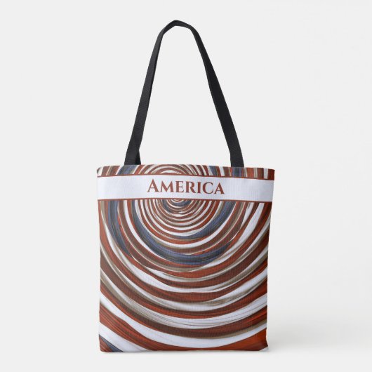 4 juli Draped Amerikaanse vlag rood wit blauw Tote Bag (Achterkant)