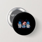 4 juli Drie kabouters Amerikaanse Gnome Independen Ronde Button 5,7 Cm (Voorkant /achterkant)