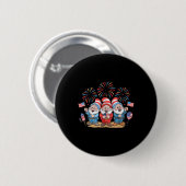 4 juli Drie kabouters vieren onafhankelijkheid VS Ronde Button 5,7 Cm (Voorkant /achterkant)