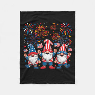 4 juli drie kabouters vieren USA Fleece Deken