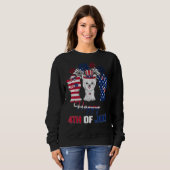 4 juli Drie Rood Wit Yorkshire Terrier Blauw Fi Trui (Voorkant volledig)