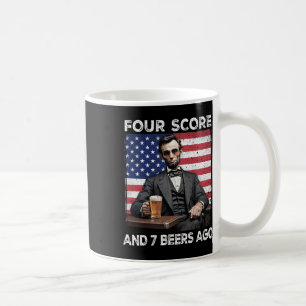 4 juli Drink Beer Patriot Four Score en 7 Koffiemok