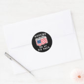 4 juli Drink - Werken aan mijn sixpack Ronde Sticker (Envelop)