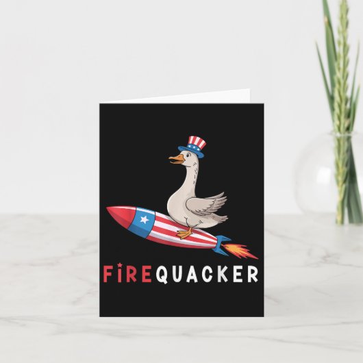 4 juli Duck Firequacker Patriottische Vierde van J Kaart (Voorkant)