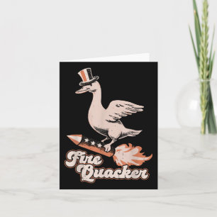 4 juli Duck Firequacker Patriottische Vierde van J Kaart