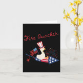 4 juli Duck Firequacker Patriottische Vierde van J Kaart (Gele Bloem)