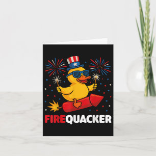 4 juli Duck Firequacker Patriottische Vierde van J Kaart