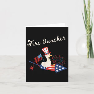 4 juli Duck Firequacker Patriottische Vierde van J Kaart