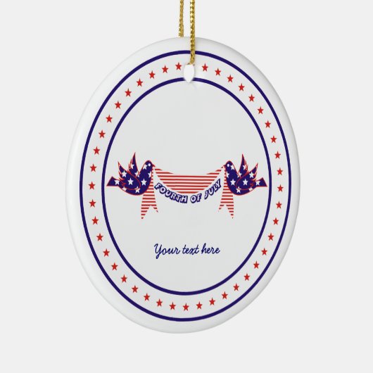 4 juli Duiven met sterren ornament (Rechts)