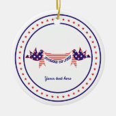 4 juli Duiven met sterren ornament (Voorkant)