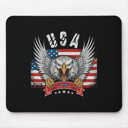 4 juli Eagle Amerika Onafhankelijkheidsdag Pat Muismat (Voorkant)