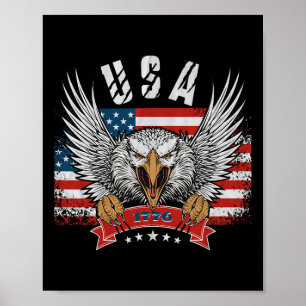4 juli Eagle Amerika Onafhankelijkheidsdag Pat Poster