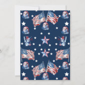 4 juli Eagle Amerika Vlag BBQ Party Kaart (Achterkant)