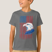 4 juli Eagle en Vlag T-shirt (Voorkant)