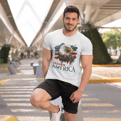 4 juli Eagle God Bless America Mannen T-shirt