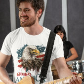 4 juli Eagle God Bless America Mannen T-shirt