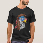 4 juli Eagle Mullet Murica American Flag Verenigde T-shirt (Voorkant)