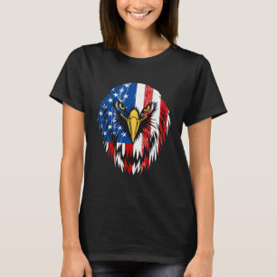 4 juli Eagle Patriotic American Flag USA T-shirt