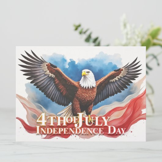 4 juli Eagle – Patriotic Art Design (Staand voorkant)