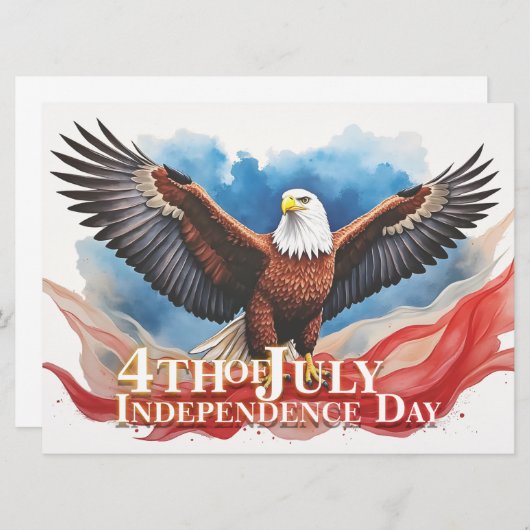 4 juli Eagle – Patriotic Art Design (Voorkant / Achterkant)