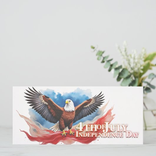 4 juli Eagle – Patriotic Art Design (Staand voorkant)