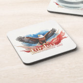 4 juli Eagle – Patriotic Art Design Bier Onderzetter (Linkerzijde)