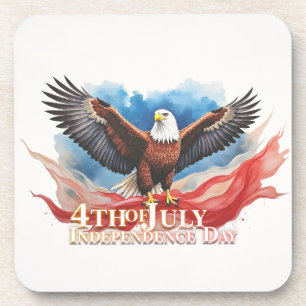 4 juli Eagle – Patriotic Art Design Bier Onderzetter