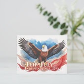 4 juli Eagle – Patriotic Art Design Feestdagenkaart (Staand voorkant)