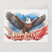 4 juli Eagle – Patriotic Art Design Feestdagenkaart (Voorkant)