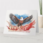 4 juli Eagle – Patriotic Art Design Kaart (Voorkant)