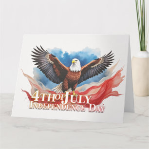 4 juli Eagle – Patriotic Art Design Kaart