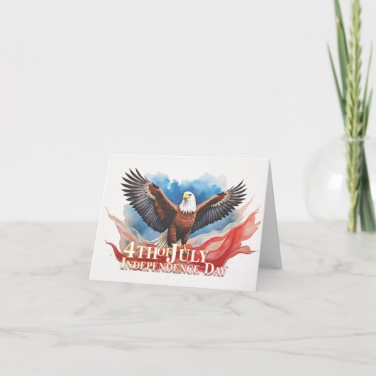 4 juli Eagle – Patriotic Art Design Kaart (Voorkant)