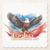 4 juli Eagle – Patriotic Art Design Kartonnen Onderzetters (Voorkant)
