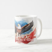 4 juli Eagle – Patriotic Art Design Koffiemok (Voorkant rechts)