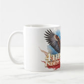 4 juli Eagle – Patriotic Art Design Koffiemok (Links)