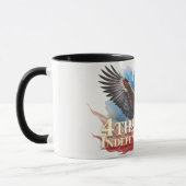 4 juli Eagle – Patriotic Art Design Mok (Links)
