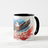 4 juli Eagle – Patriotic Art Design Mok (Voorkant rechts)