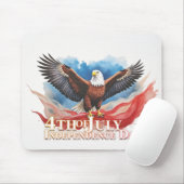 4 juli Eagle – Patriotic Art Design Muismat (Met muis)