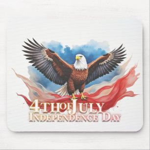 4 juli Eagle – Patriotic Art Design Muismat