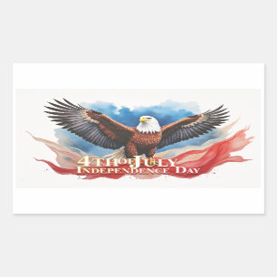 4 juli Eagle – Patriotic Art Design Rechthoekige Sticker
