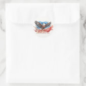 4 juli Eagle – Patriotic Art Design Ronde Sticker (Tas)