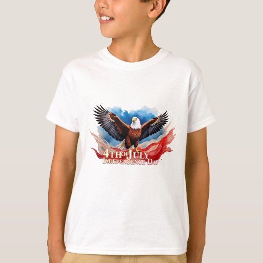 4 juli Eagle – Patriotic Art Design T-shirt (Voorkant)