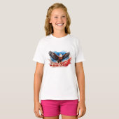 4 juli Eagle – Patriotic Art Design T-shirt (Voorkant volledig)