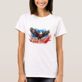 4 juli Eagle – Patriotic Art Design T-shirt (Voorkant)