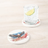 4 juli Eagle – Patriotic Art Design Zandsteen Onderzetter (Zijkant)