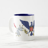4 juli Eagle Tweekleurige Koffiemok (Voorkant links)